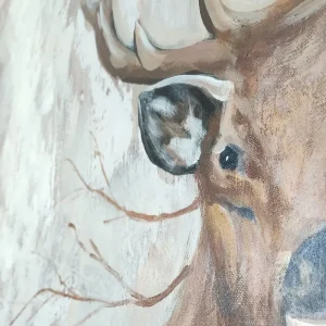 Obraz malovaný na plátno – Jelen detail