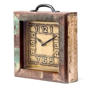 Hranaté hodiny ve stylu upcycle - Dubu.sk - věrní kvalitě