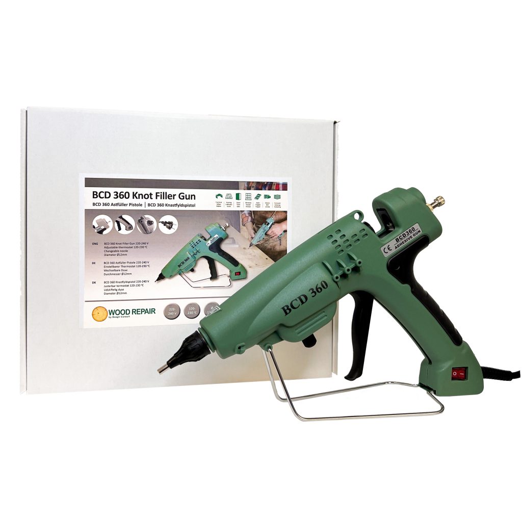 Základní balení tavné pistole na opravu dřeva Wood Repair BCD360