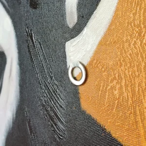 Obraz malovaný na plátno Úsměv šimpanze – detail