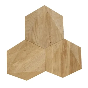 Interiérový dřevěný obklad z dubového masivu Hexagon