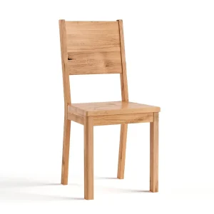 Dubová jídelní židle KDB01 s dřevěným sedákem