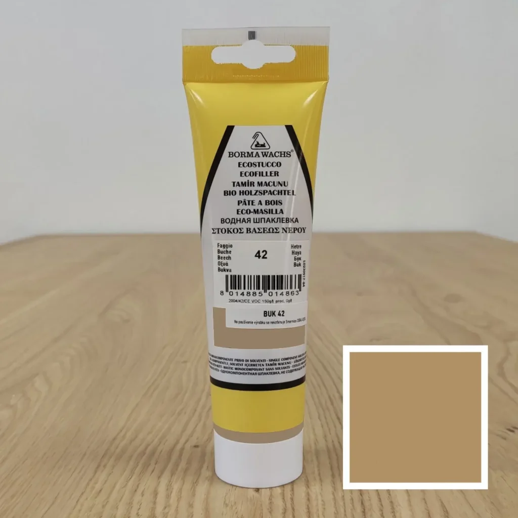 Eko-tmel v tubě od Borma Wachs s bukovým pigmentem Ecofiller